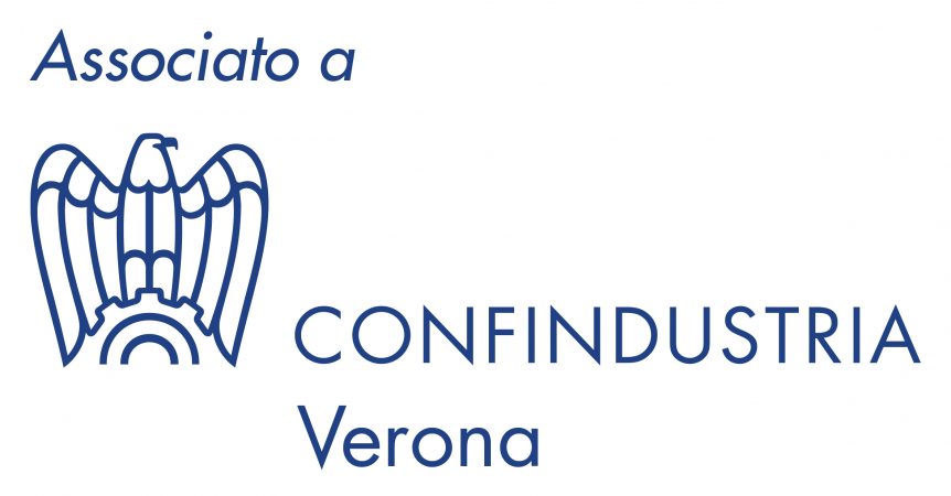 logo Confindustria Verona per associati scritta sopra